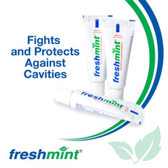 Freshmint anticavity toothpaste label