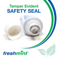 Tamper-evident seal on Freshmint toothpaste
