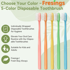 Soft-bristle disposable toothbrush designed for adults and kids