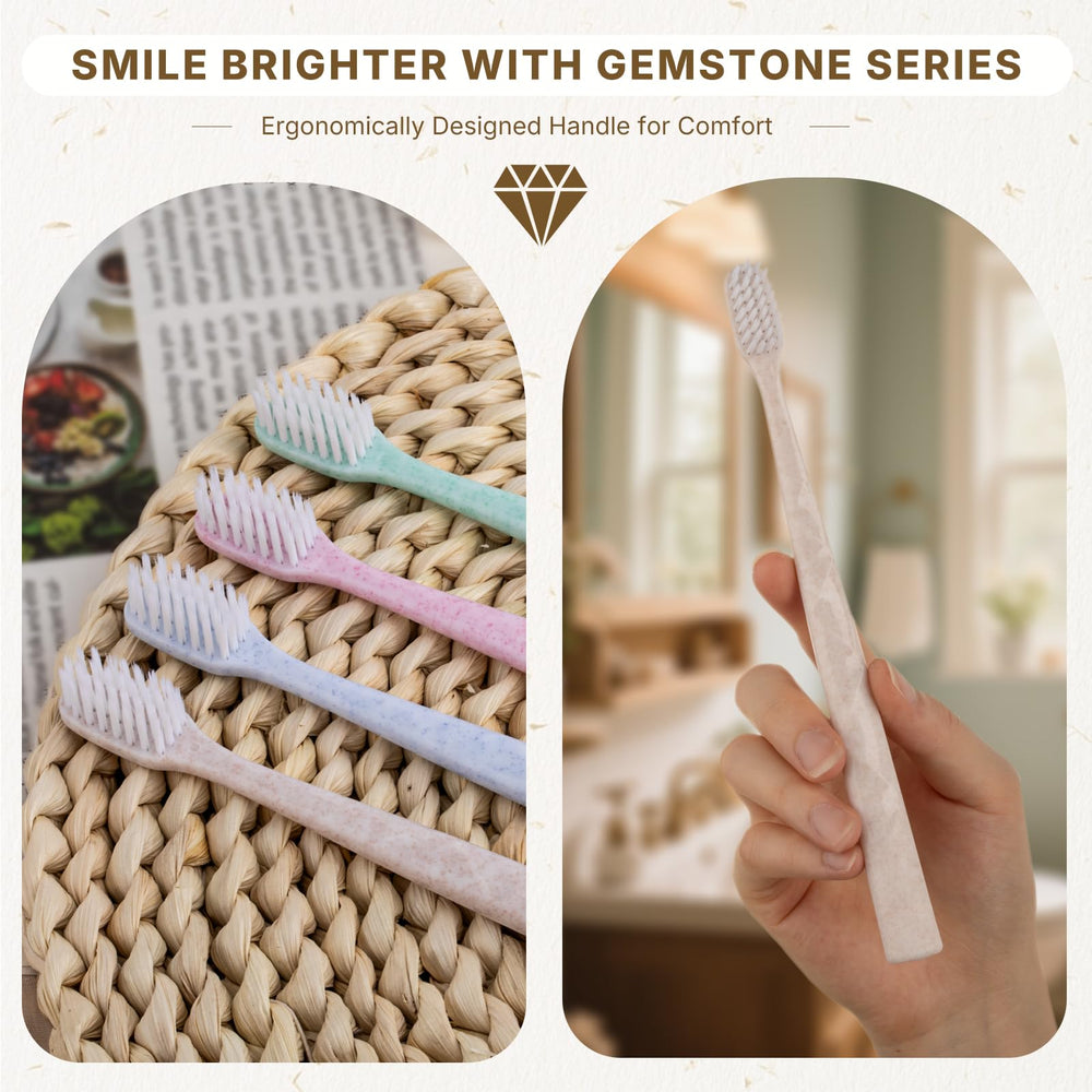 Rose Quartz color option Fresings disposable toothbrush