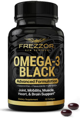 FREZZOR Omega-3 Black bottle front view