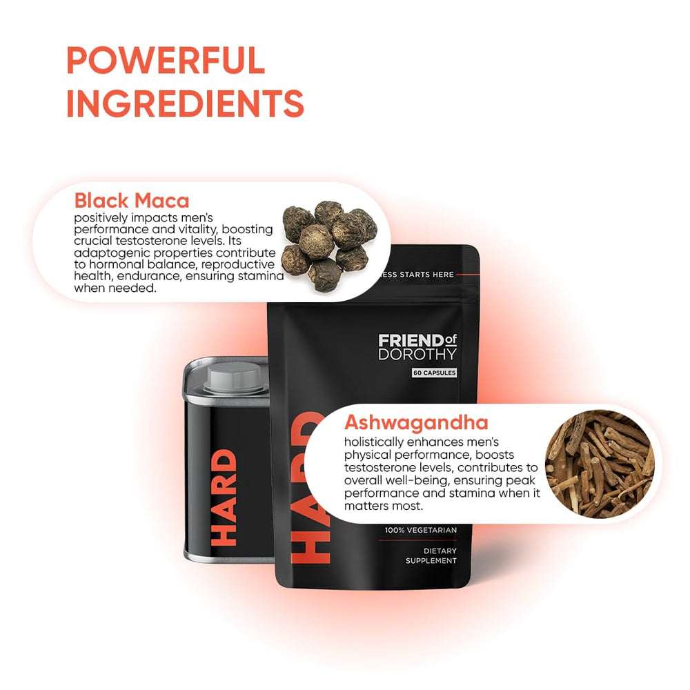 Friend of Dorothy maca-ashwagandha capsules emphasize hormonal balance