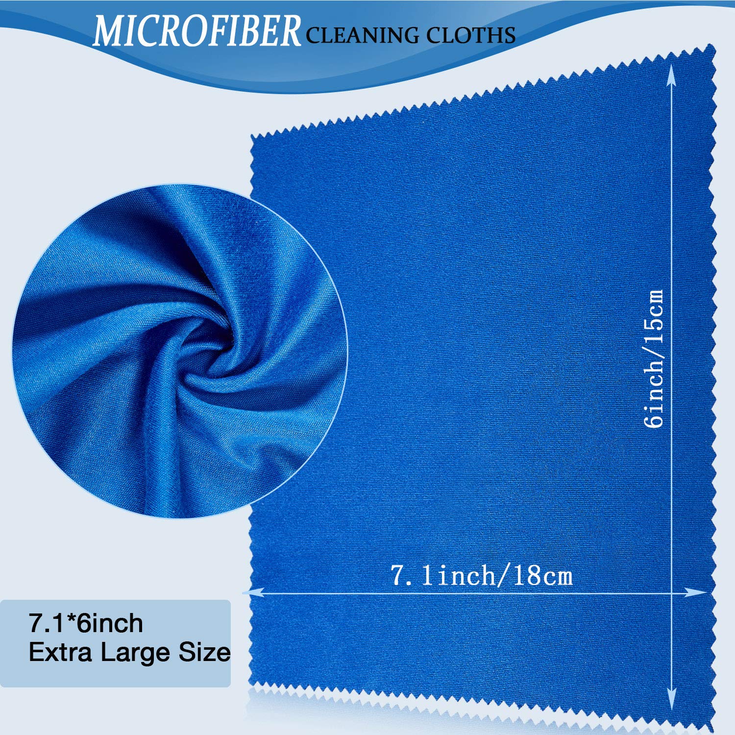 Set of 100 microfiber cloths in 10 colors for screens and lenses
