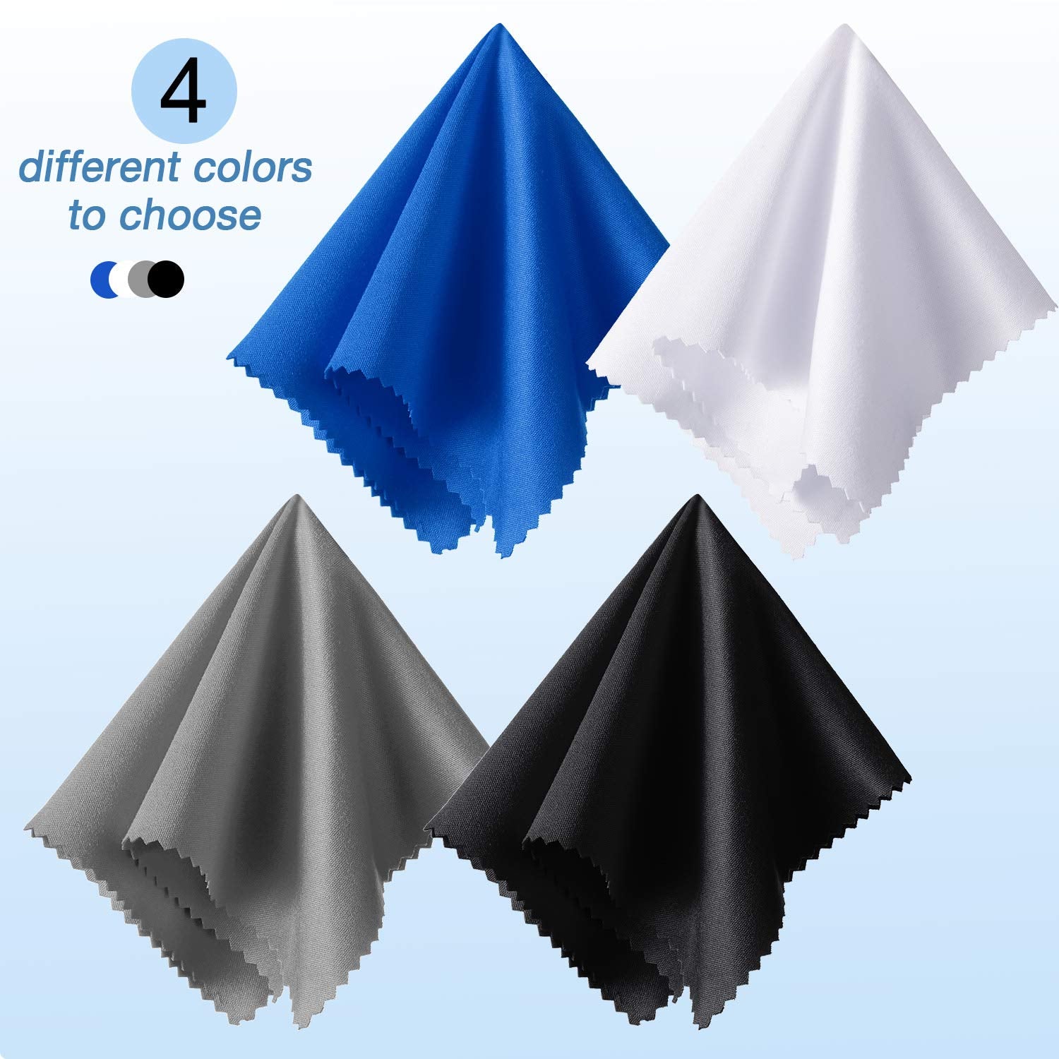 Oversized 12x12 inch microfiber cleaning cloths with devices