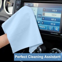 Close-up of yellow Frienda microfiber cleaning cloth