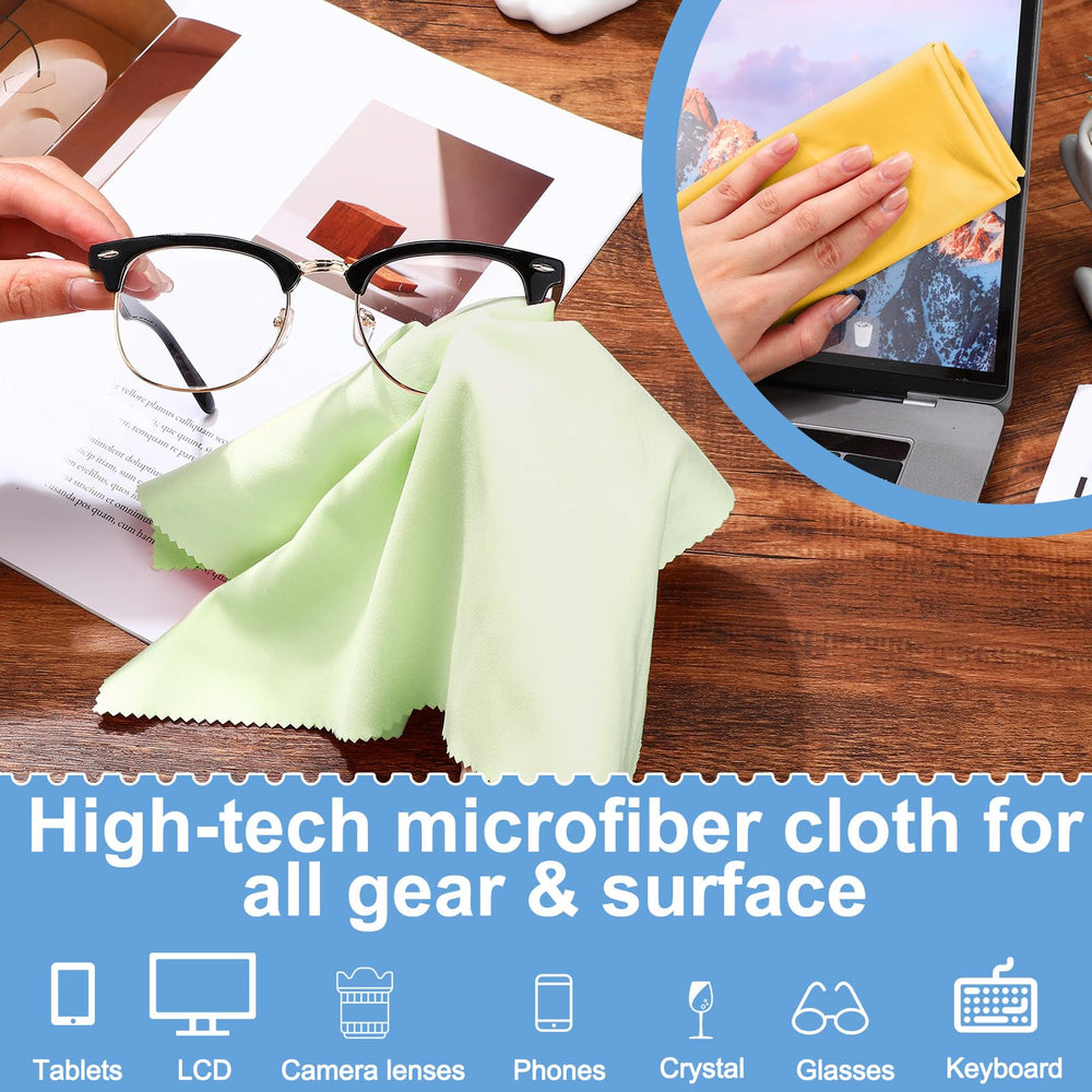Close-up of blue Frienda microfiber cleaning cloth