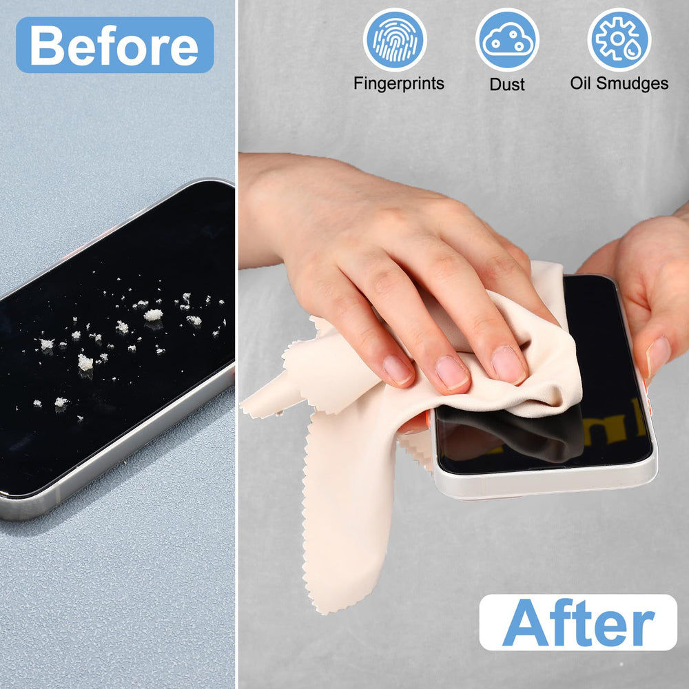 Soft microfiber cloths used on glasses and camera lenses
