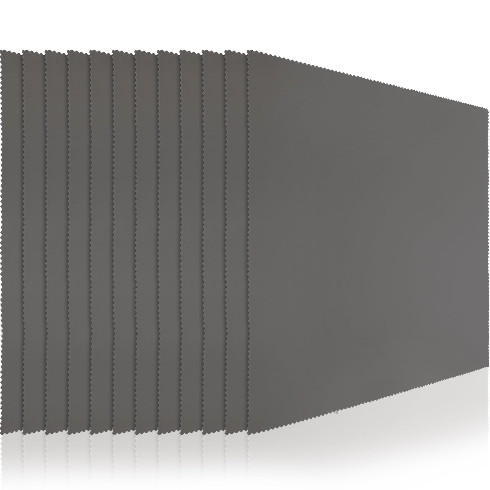 Frienda 12-pack oversized microfiber cleaning cloths in gray, 12 x 12 inches