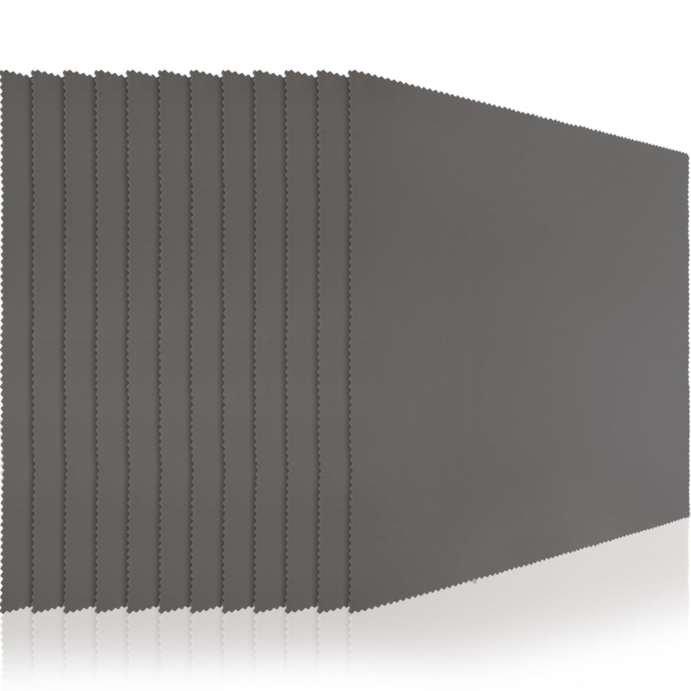 Frienda 12-pack oversized microfiber cleaning cloths in gray, 12 x 12 inches