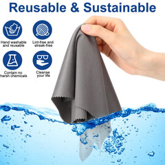 Group of Frienda microfiber cloths laid out for cleaning large surfaces