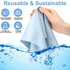 Assorted microfiber cloths in six colors
