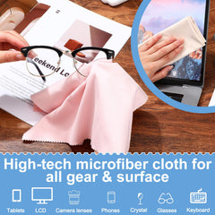 Cloths suitable for cleaning large screens and monitors