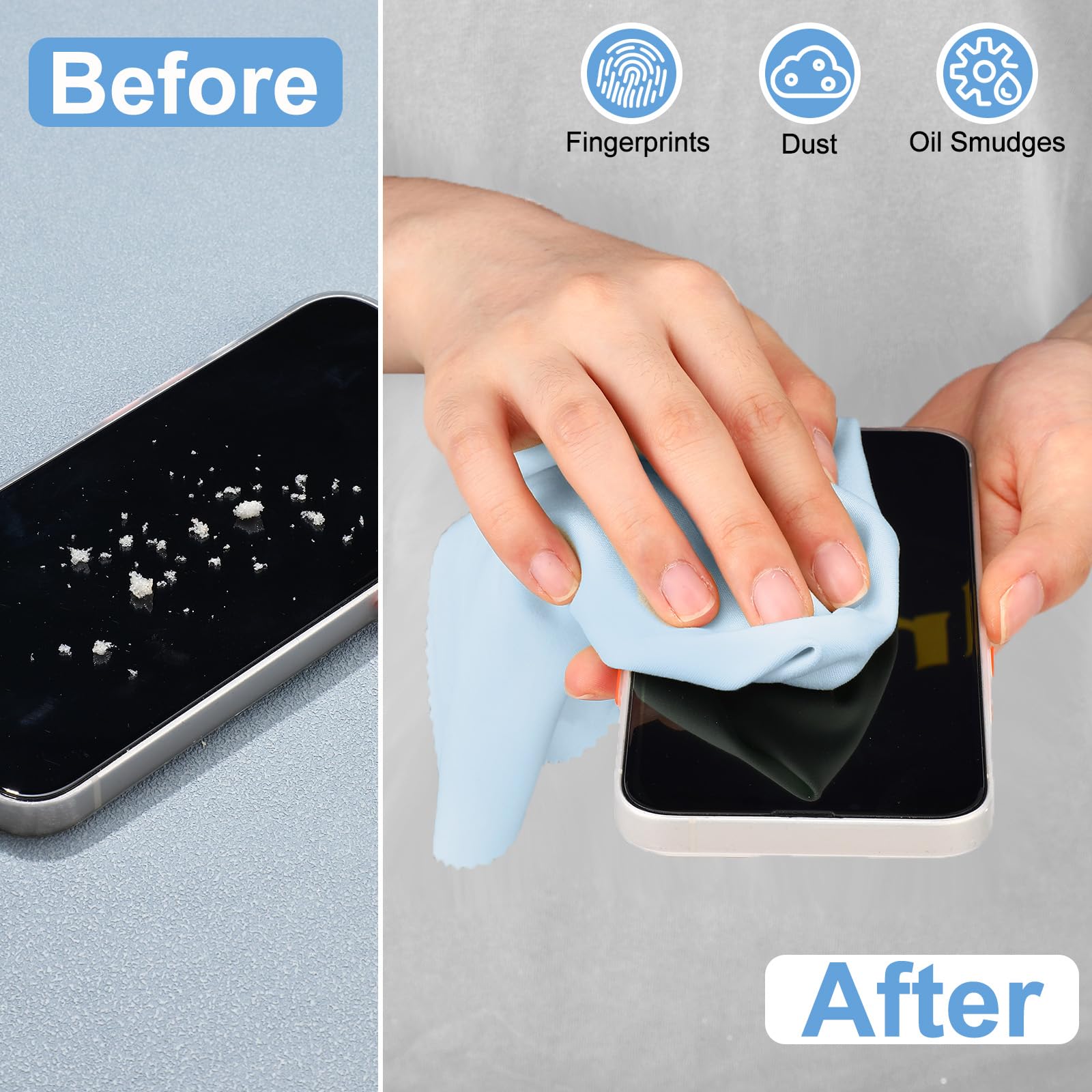 Frienda black microfiber cleaning cloths