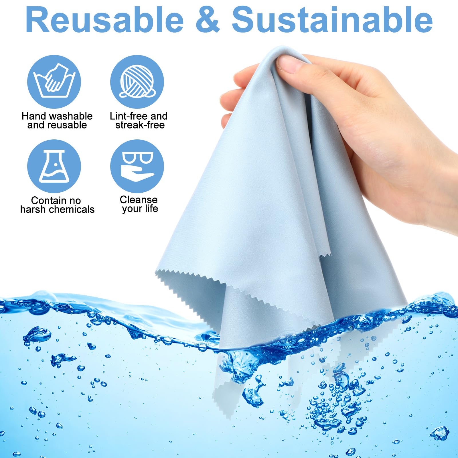 Frienda light gray microfiber cleaning cloths