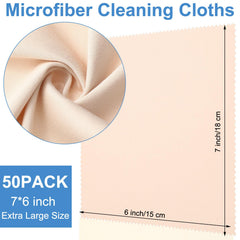 7x6 inch microfiber lens cleaning cloth close-up