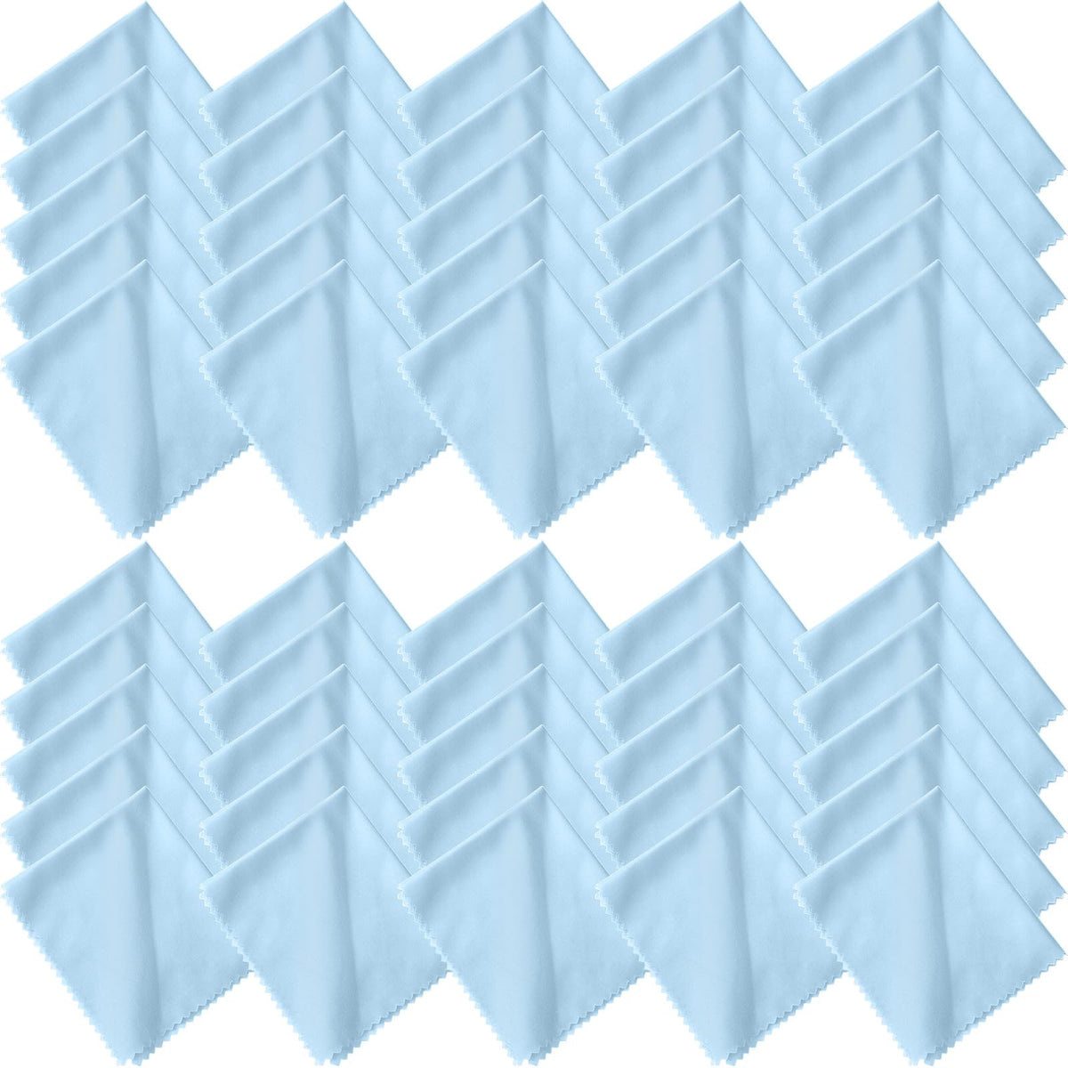 Blue microfiber cleaning cloth for glasses, 6x7 inches