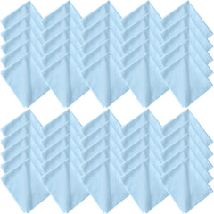 Blue microfiber cleaning cloth for glasses, 6x7 inches