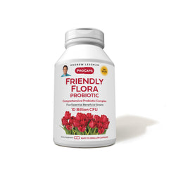 Bottle of Andrew Lessman Friendly Flora Probiotic 180 capsules