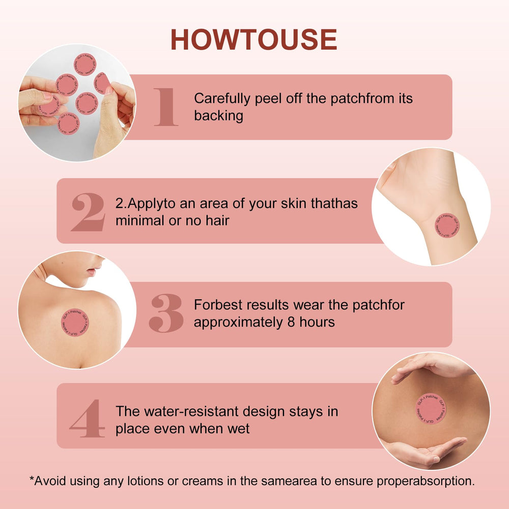 Close-up of GLP-1 Patch ingredients note including Berberine, L-Glutamine, Garcinia Cambogia, and Resveratrol