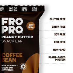 FRO PRO coffee-bean-infused bar closeup — caffeine boost for morning routines