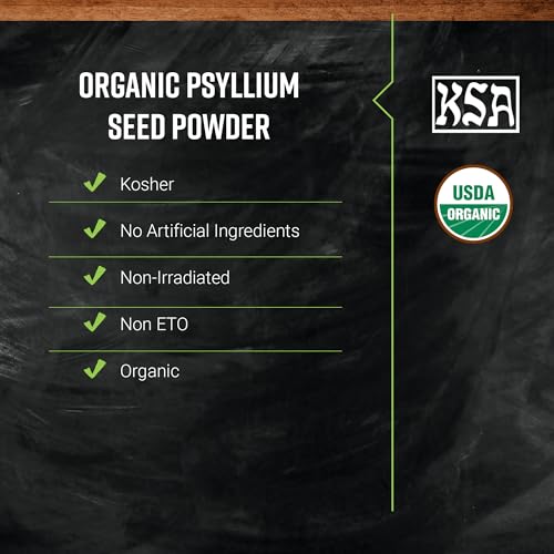 Close-up of psyllium seed powder texture