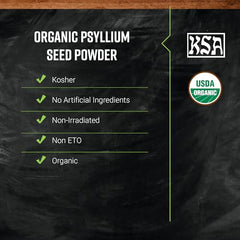 Close-up of psyllium seed powder texture