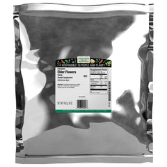 Frontier Co-op dried elderflowers 1lb bulk bag - European elderflower for culinary and herbal use