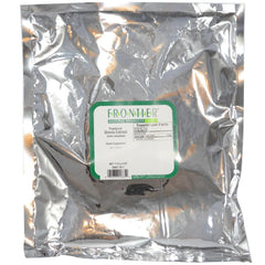 Bulk packaging of Frontier Co-op Stevia Extract Powder highlighting zero-calorie sweetness and sustainability