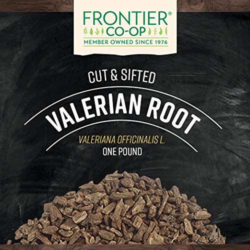 Cut and sifted valerian root in a bag