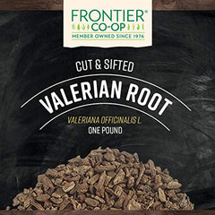 Cut and sifted valerian root in a bag