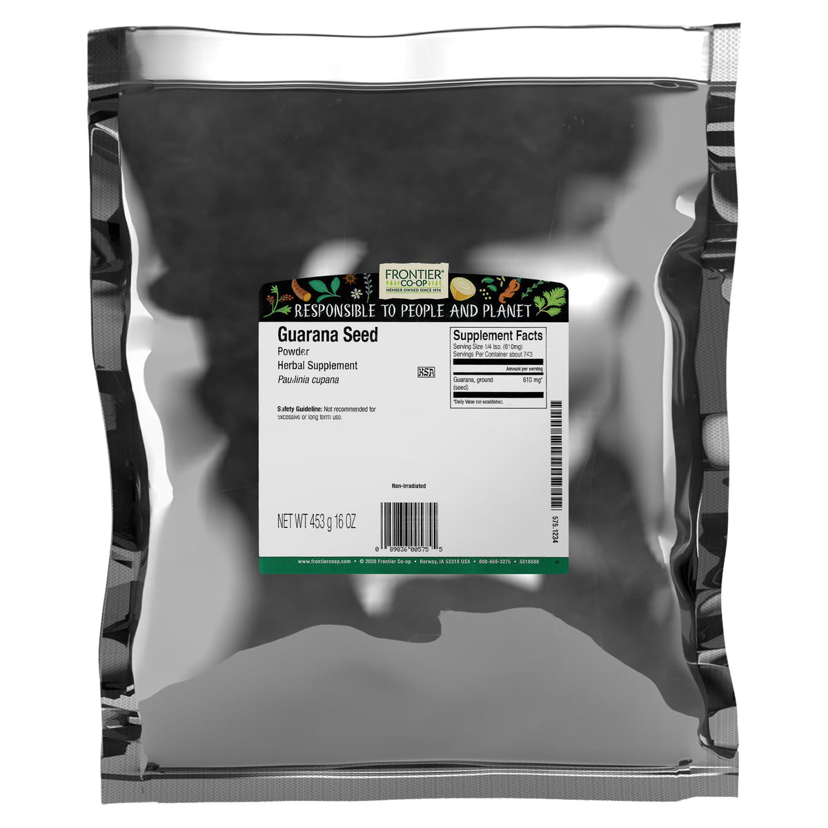 Frontier Co-op Guarana Powder 1lb bulk bag