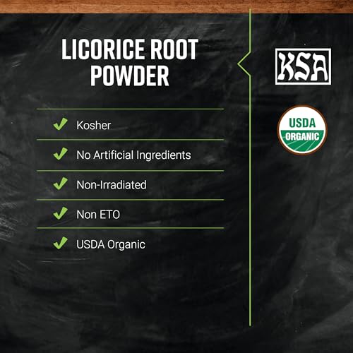 Back label of Frontier licorice root powder 16 oz