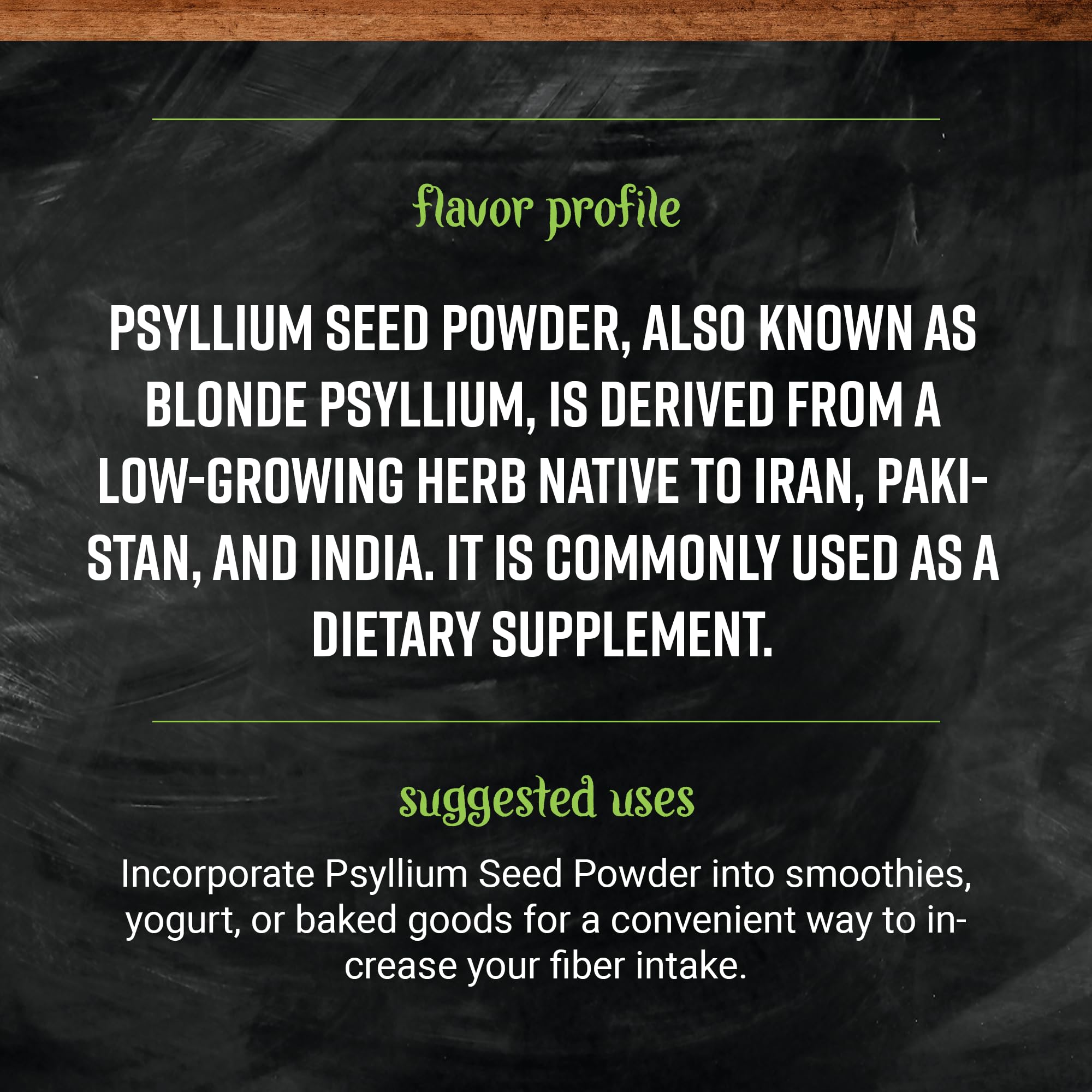 Psyllium seed powder used in dietary supplements and cooking