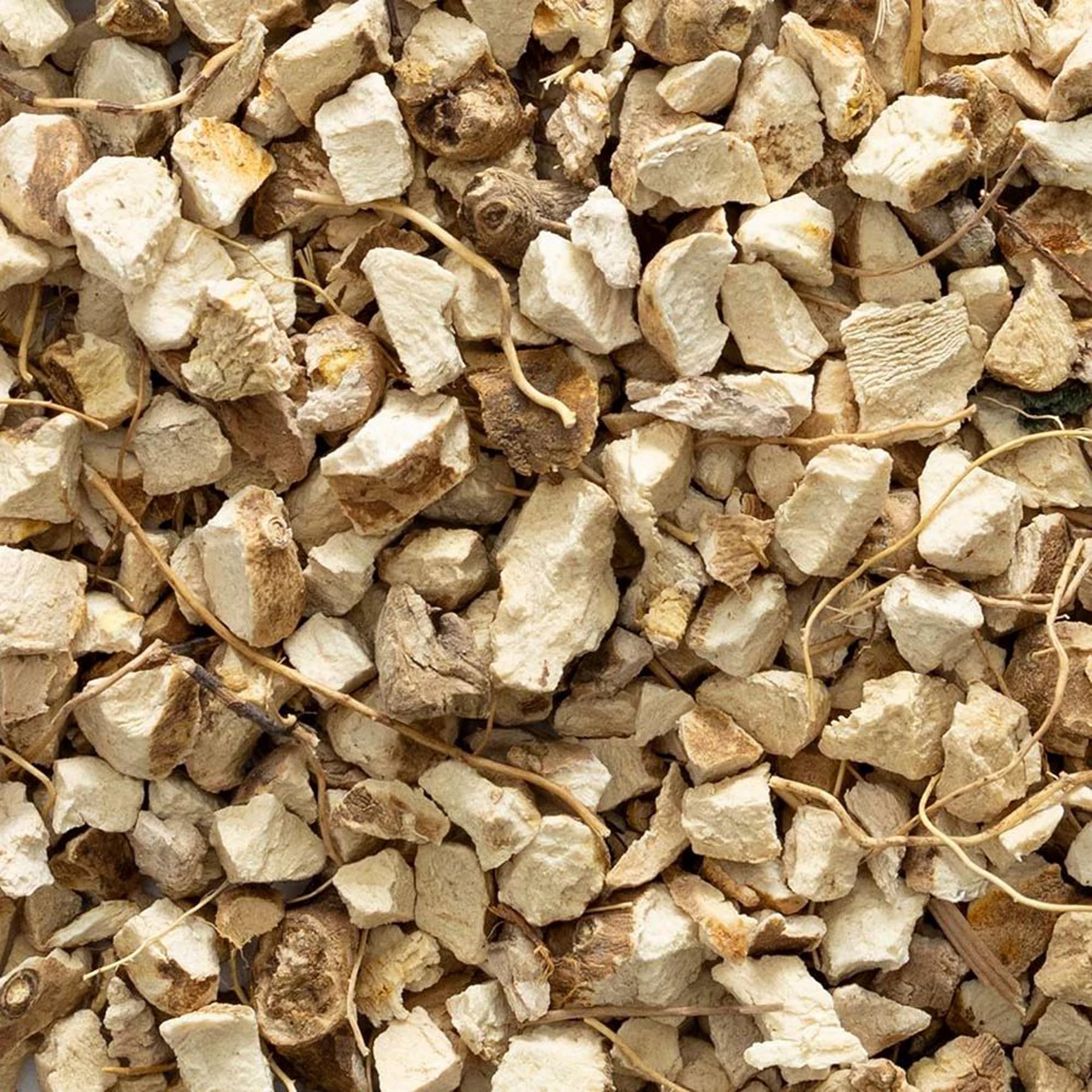 Dioscorea villosa L. wild yam root pieces close-up