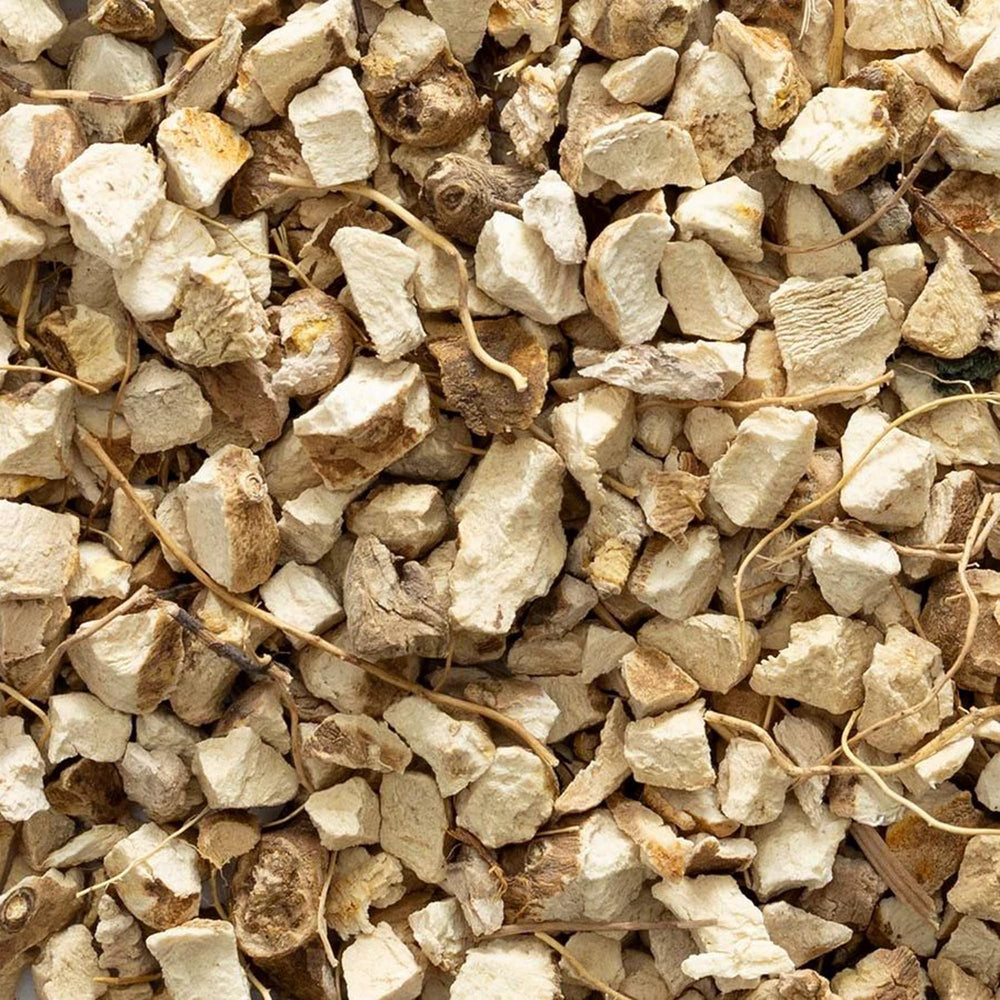 Dioscorea villosa L. wild yam root pieces close-up