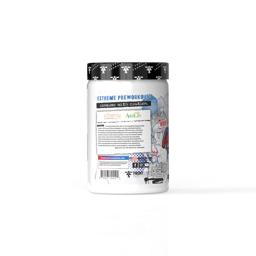 FRONTLINE FORMULATIONS Crucible scoop ensures precise dosing for consistent workouts