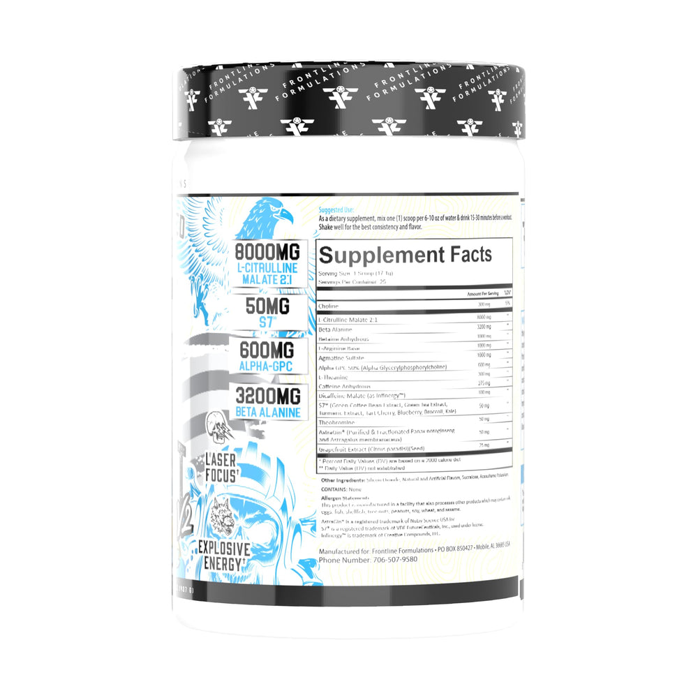 Gauntlet blue coconut lemonade mixed in glass for refreshing flavor