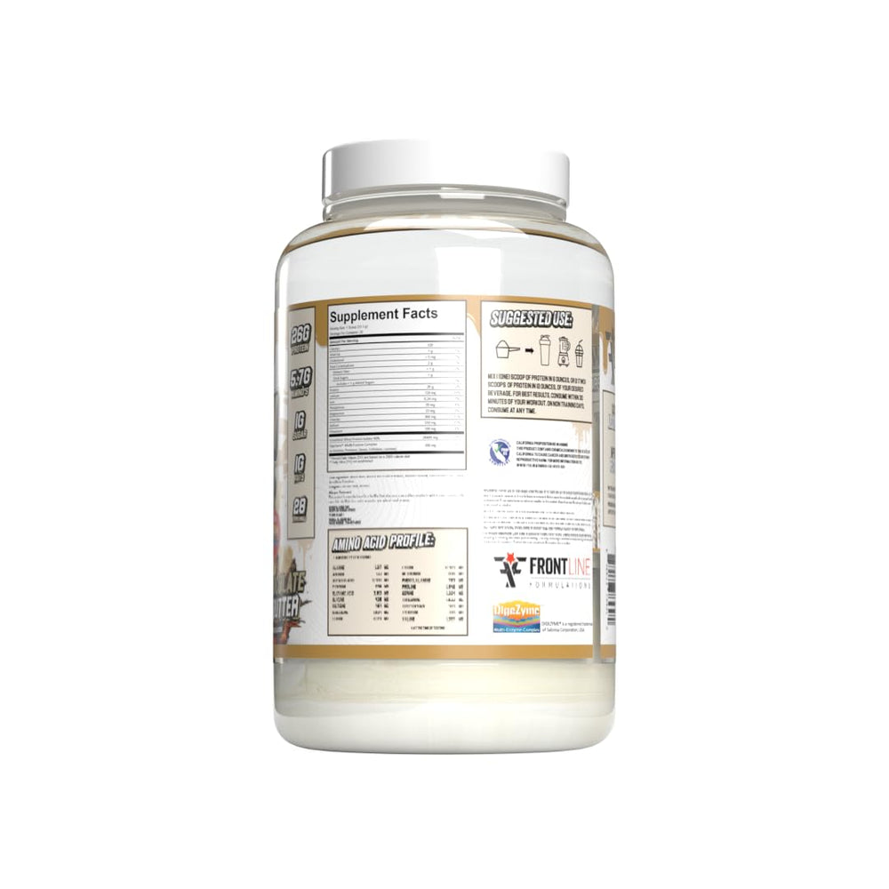 Frontline Formulations ISO Lean powder poured into a shaker for quick easy mixing