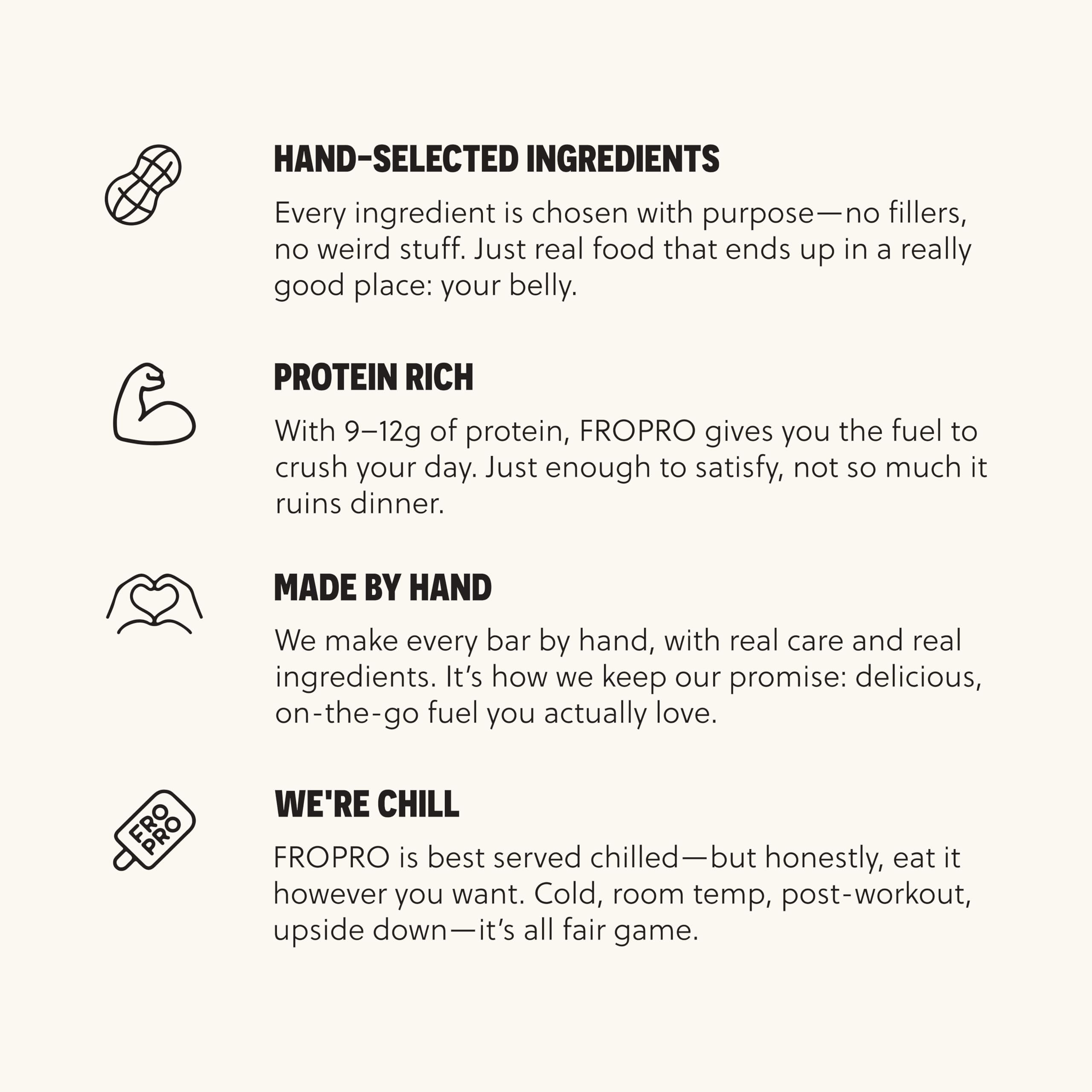 Healthy snack option from FROPRO for busy days and routines
