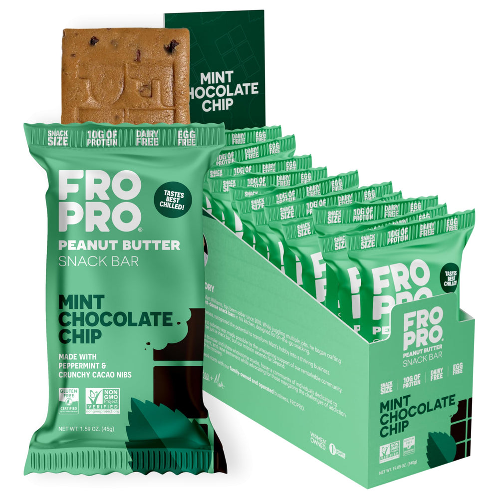 FROPRO Mint bar pack on shelf for convenient daily protein.