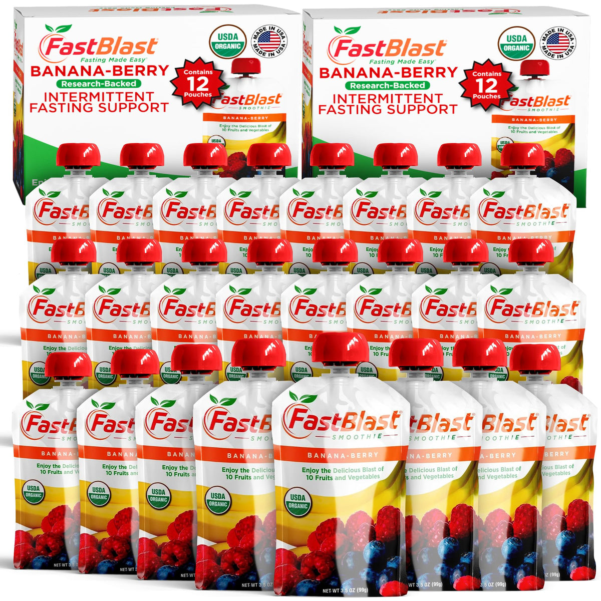 Banana Berry smoothie pouch 2-pack - 24 pouches