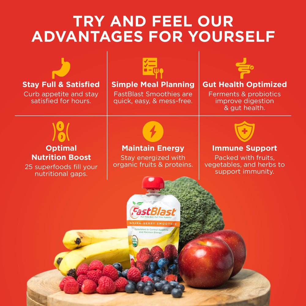 Open pouch showing smoothie texture