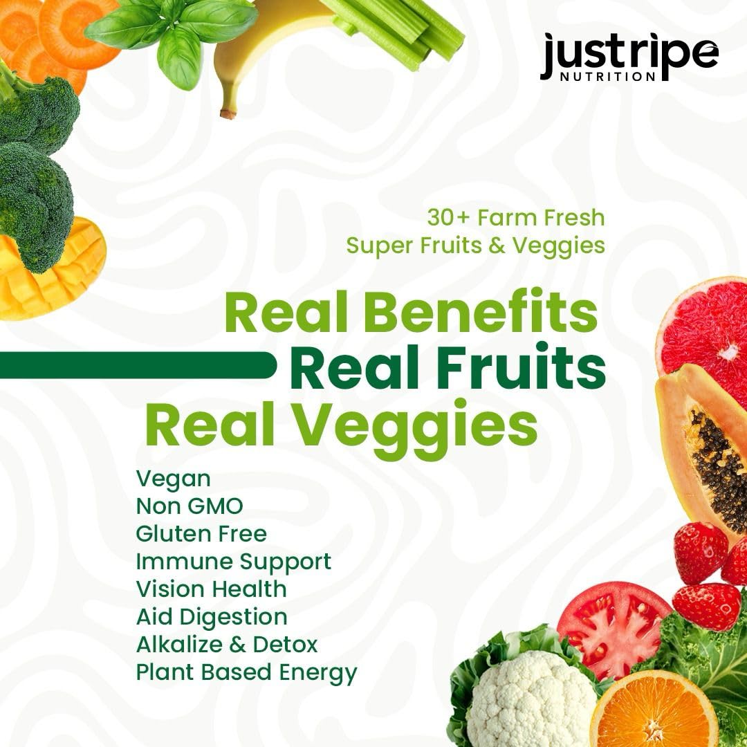 Close-up of dual-color green and red fruit & vegetable capsules