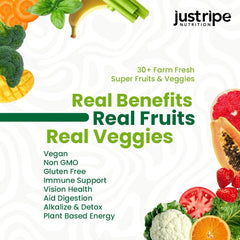Close-up of dual-color green and red fruit & vegetable capsules