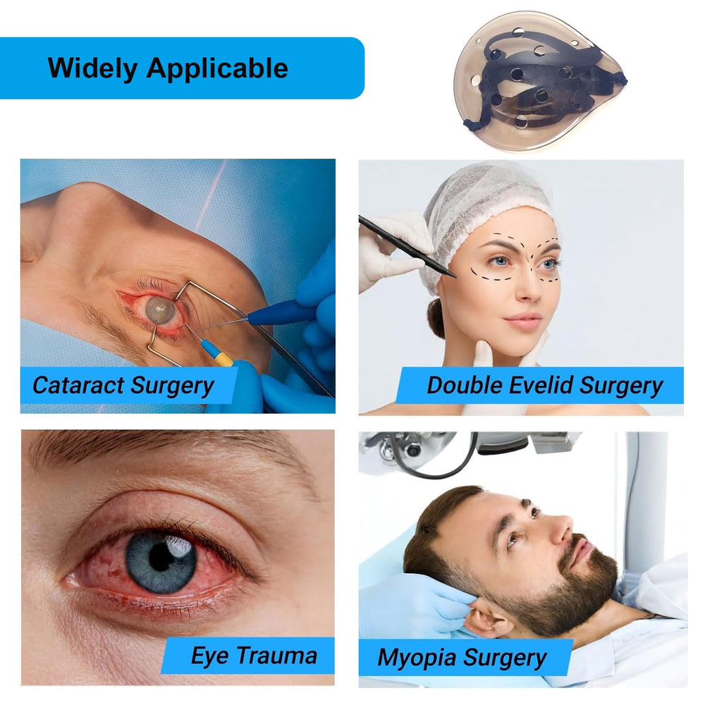 2-pack eye shields with soft silicone buckle