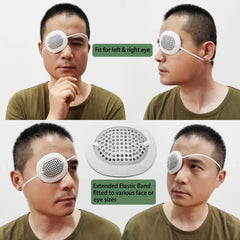 Soft cloth cover on aluminum eye patch for comfort