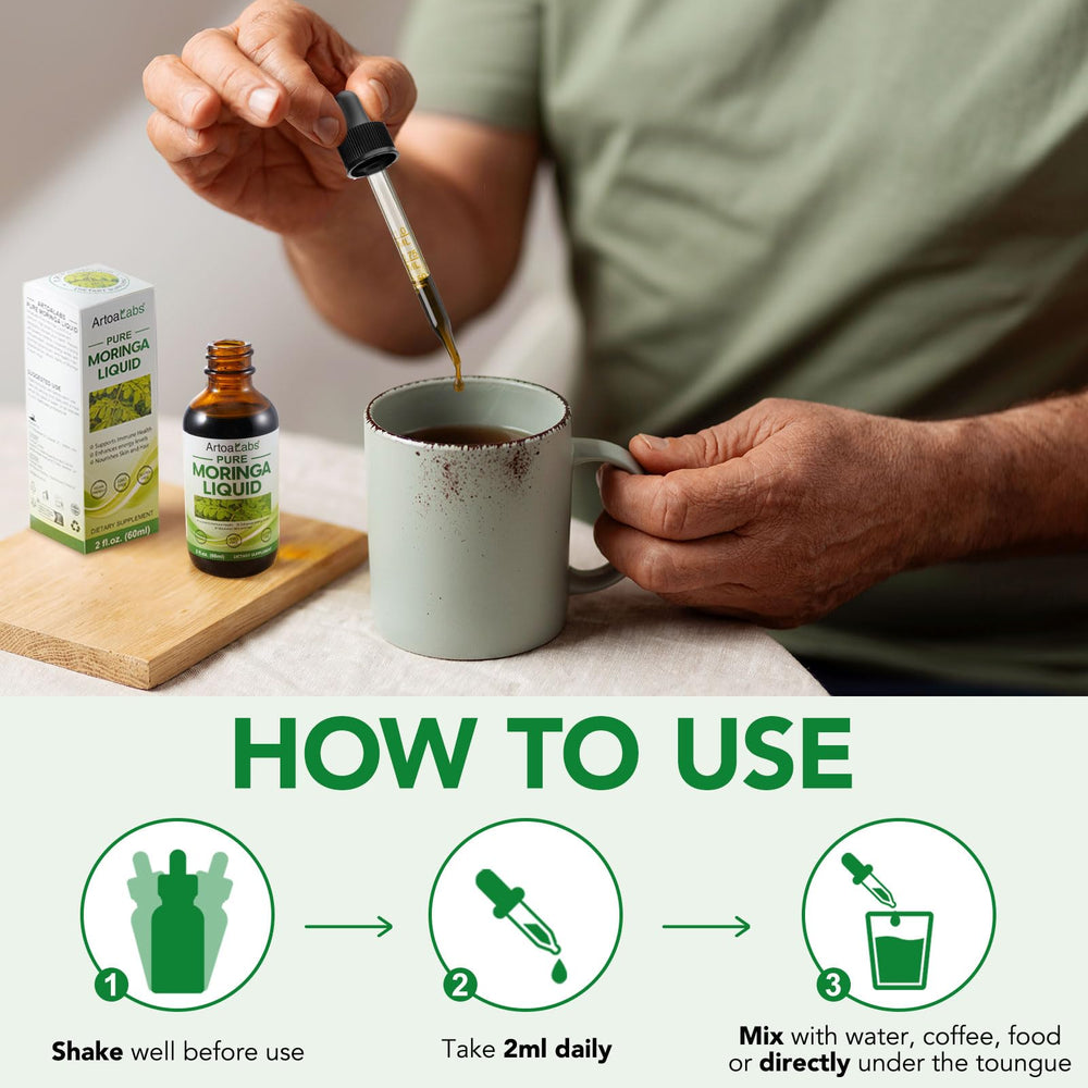 Storage instructions and expiration date scene for moringa drops