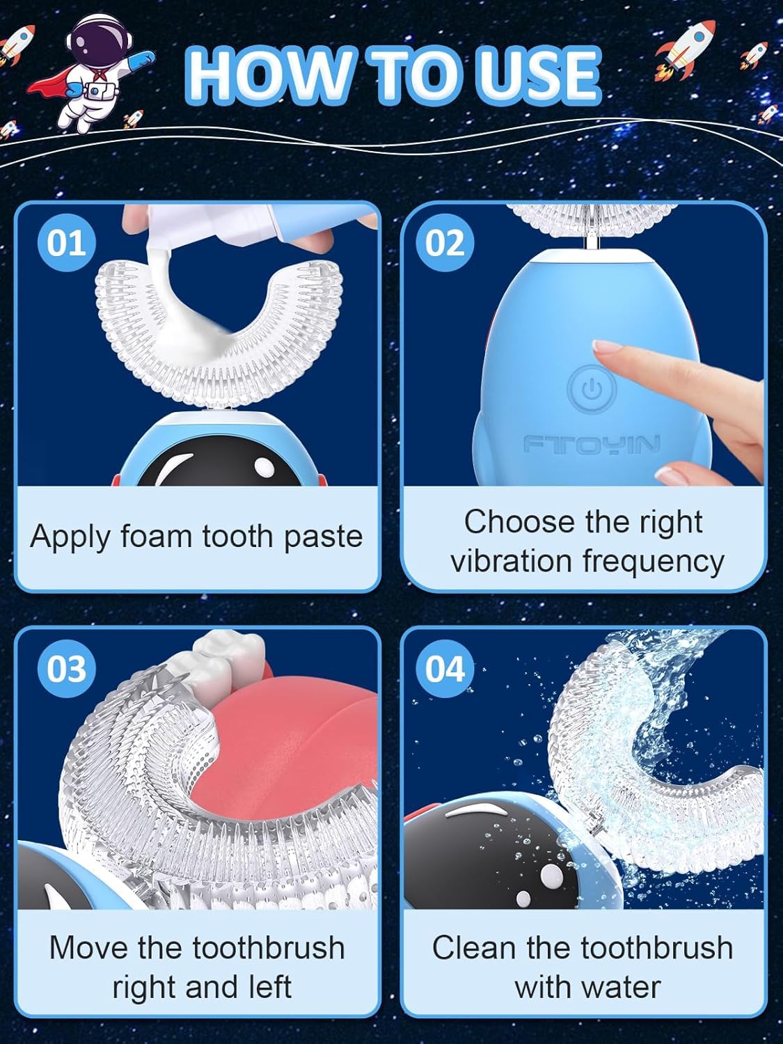 Child-friendly usage with indicators and timer