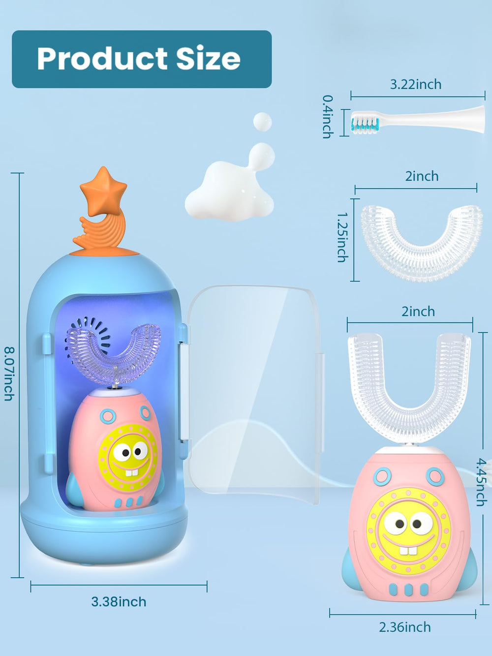 45-second brushing timer indicator