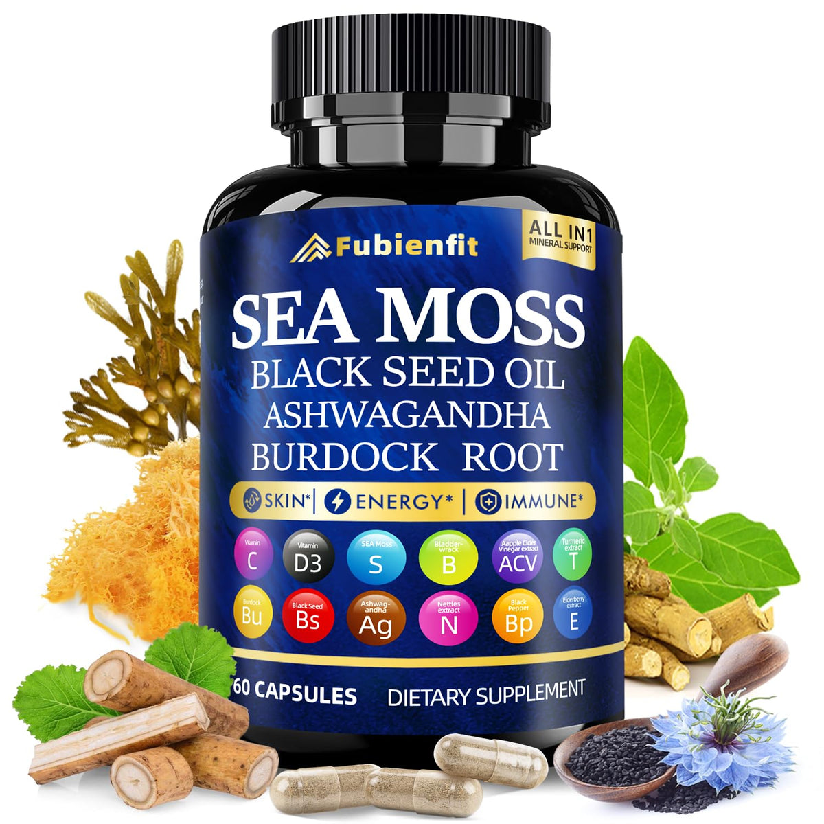 Fubienfit Sea Moss Capsules – all-in-one immune support and energy